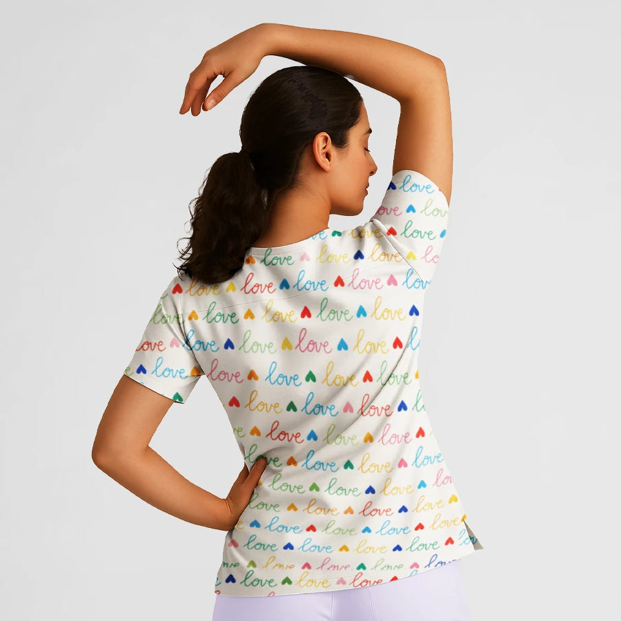 Poplin Motifs™ - Haut Uniquement en Col V Femme