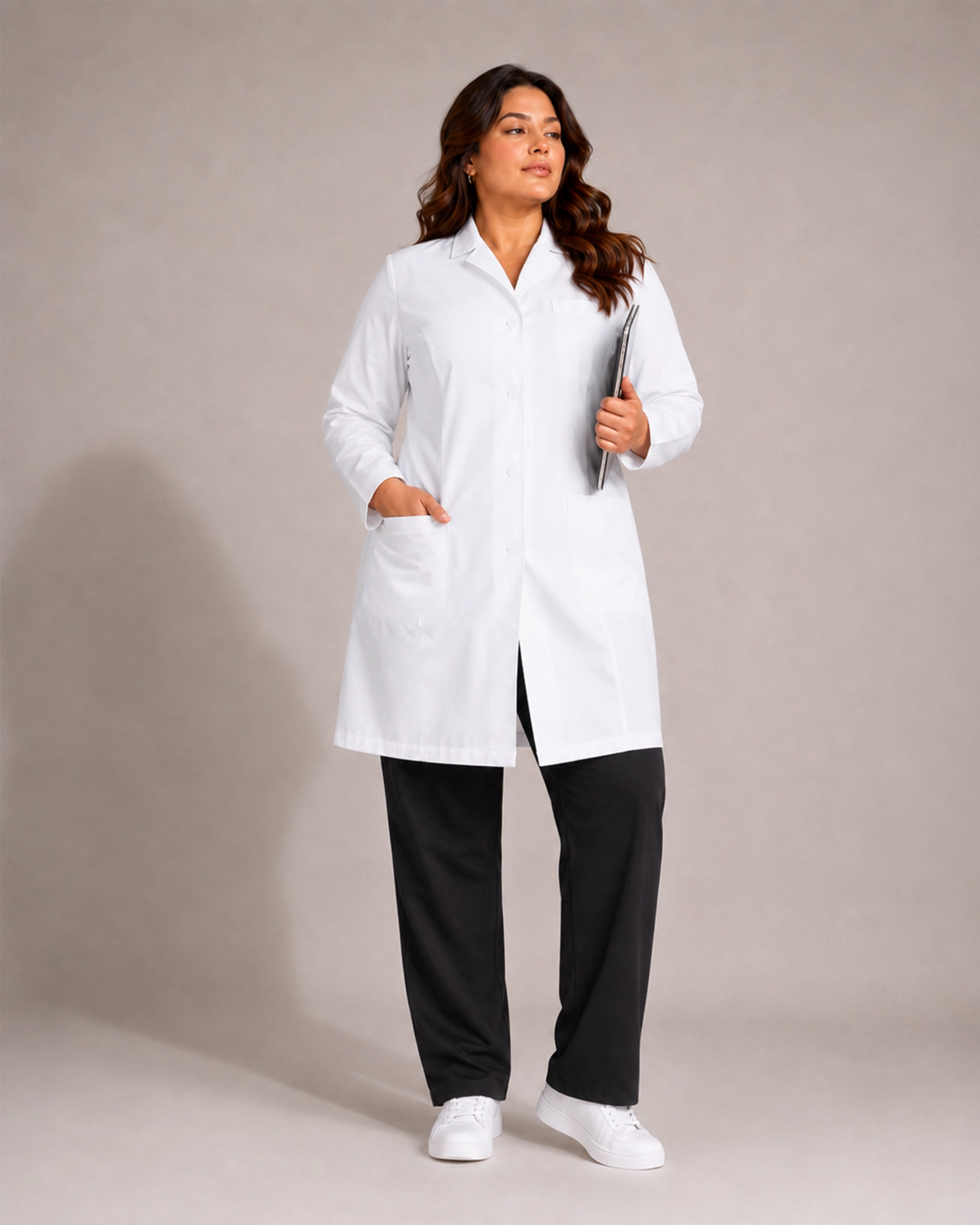 Élan — Blouse Médicale Longue Femme Col Classique