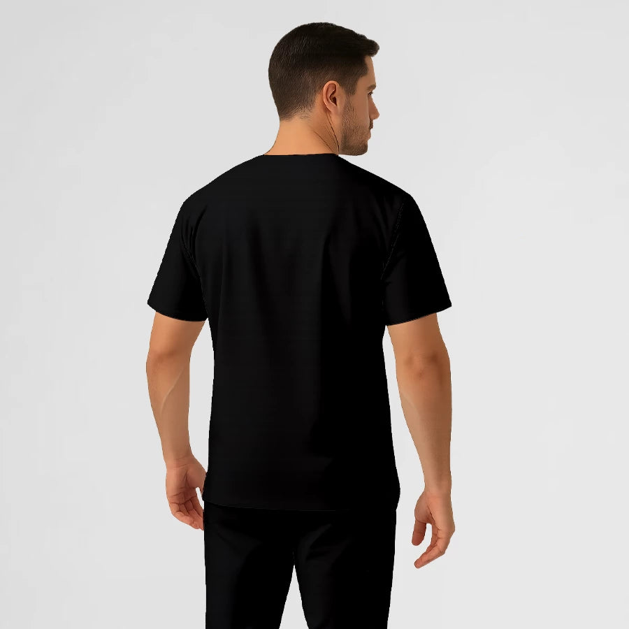 Photo de Pyjama de Bloc Homme - Col V Stretch – confort, broderie et style professionnel. FIGS.ma | Scrubs Maroc.