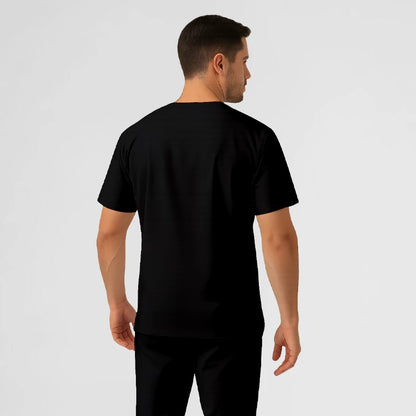 Photo de Pyjama de Bloc Homme - Col V Stretch – confort, broderie et style professionnel. FIGS.ma | Scrubs Maroc.