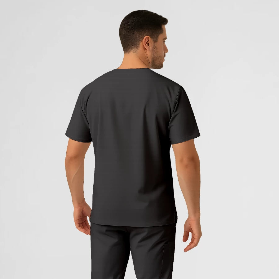 Photo de Pyjama de Bloc Homme - Col V Stretch – confort, broderie et style professionnel. FIGS.ma | Scrubs Maroc.