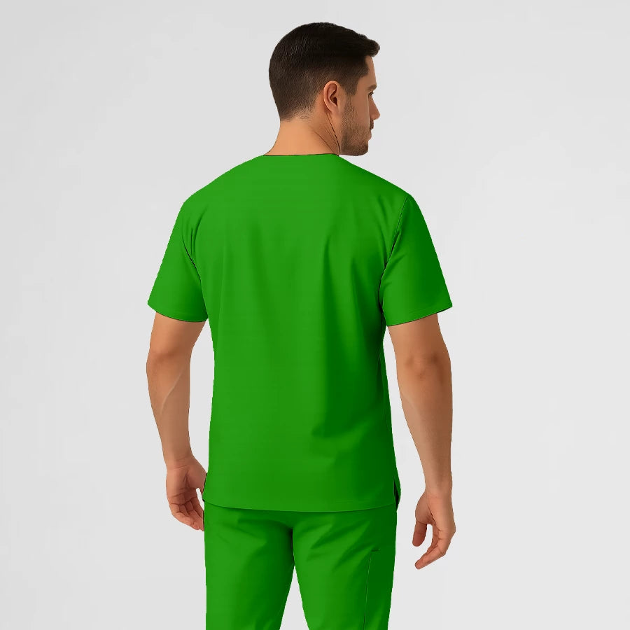 Photo de Pyjama de Bloc Homme - Col V Stretch – confort, broderie et style professionnel. FIGS.ma | Scrubs Maroc.