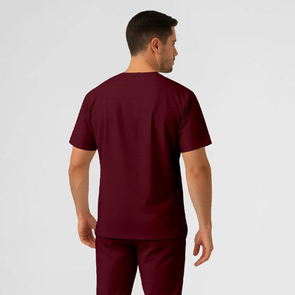 Photo de Pyjama de Bloc Homme - Col V Stretch – confort, broderie et style professionnel. FIGS.ma | Scrubs Maroc.