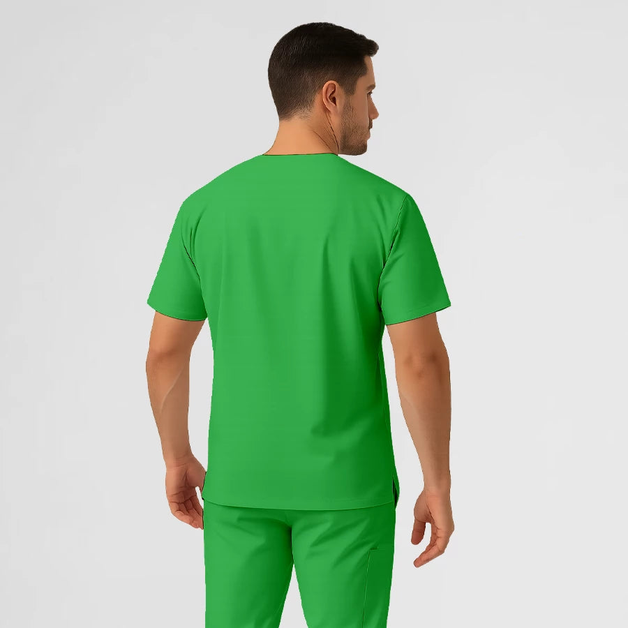Photo de Pyjama de Bloc Homme - Col V Stretch – confort, broderie et style professionnel. FIGS.ma | Scrubs Maroc.