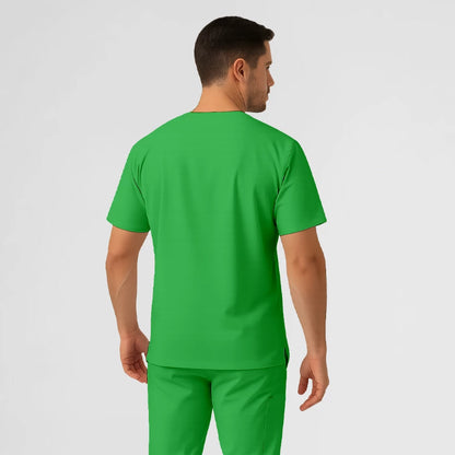 Photo de Pyjama de Bloc Homme - Col V Stretch – confort, broderie et style professionnel. FIGS.ma | Scrubs Maroc.