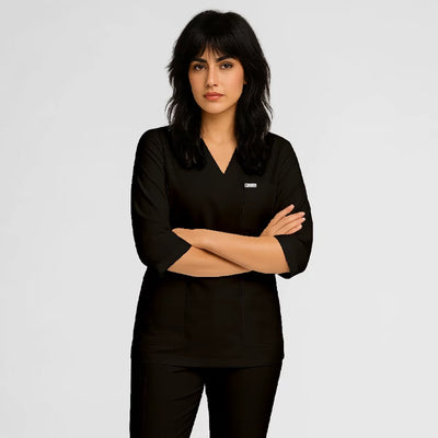 Pyjama de Bloc Femme - Col V Trois Quart Stretch