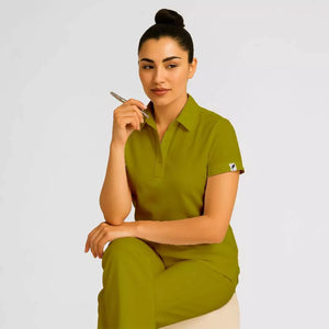 Col Chemise Femme Stretch