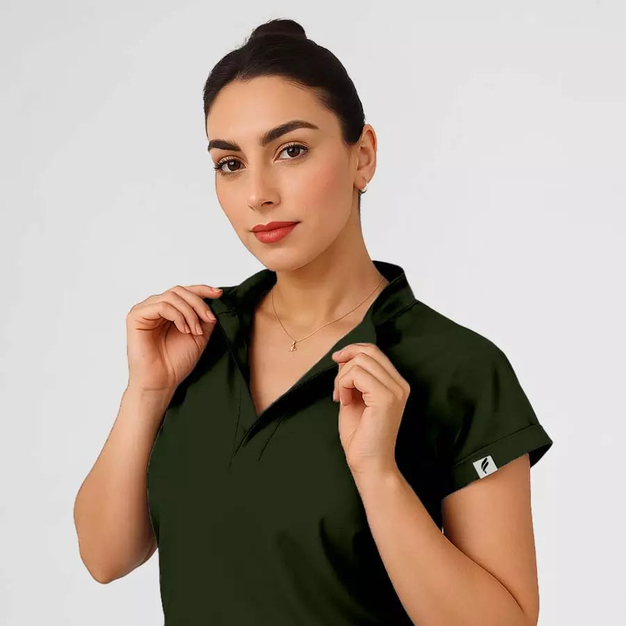 Pyjama de Bloc Femme - Col Officier Stretch
