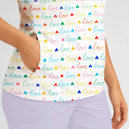 Poplin Motifs™ - Haut Uniquement en Col V Femme