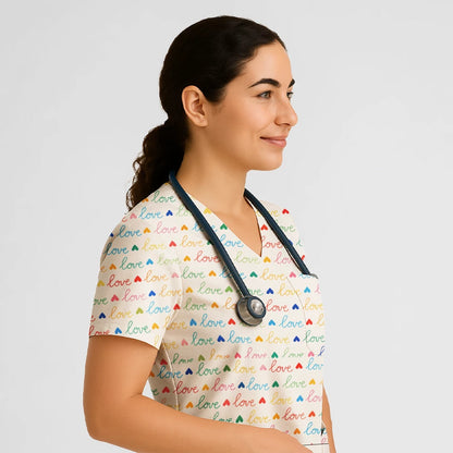 Poplin Motifs™ - Haut Uniquement en Col V Femme