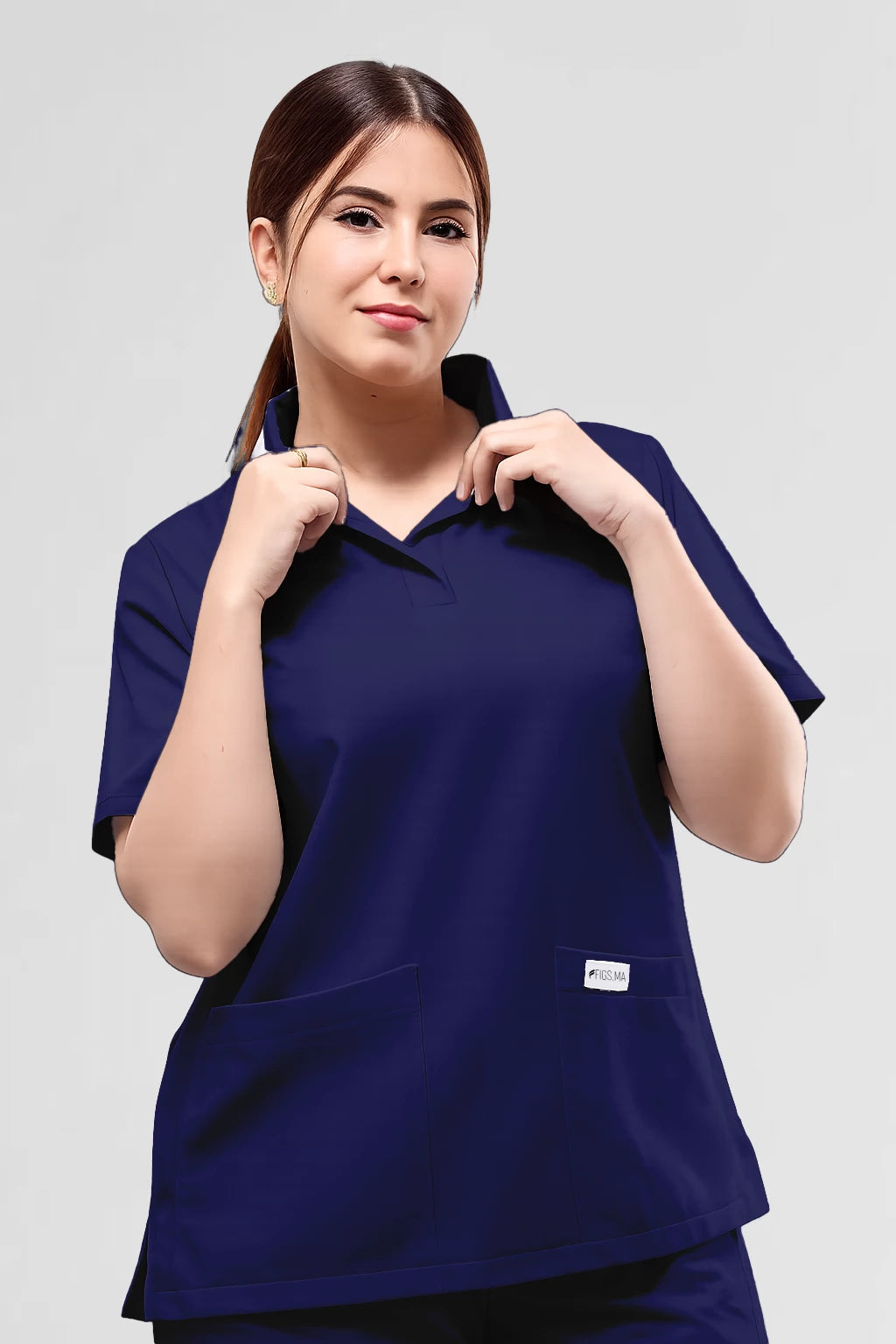 Haut uniquement Femme – Col Chemise Stretch