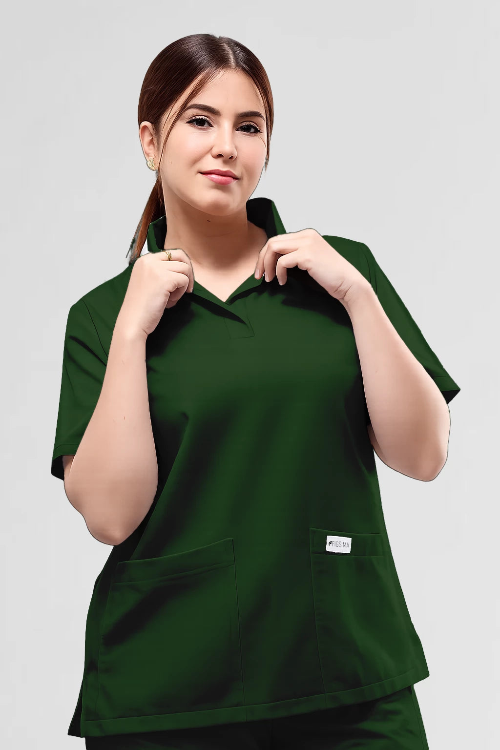 Haut uniquement Femme – Col Chemise Stretch